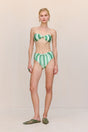 OSWIN BIKINI TOP - CALLA LILY PAINTED STRIPE