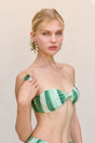OSWIN BIKINI TOP - CALLA LILY PAINTED STRIPE