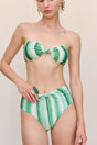 OSWIN BIKINI TOP - CALLA LILY PAINTED STRIPE