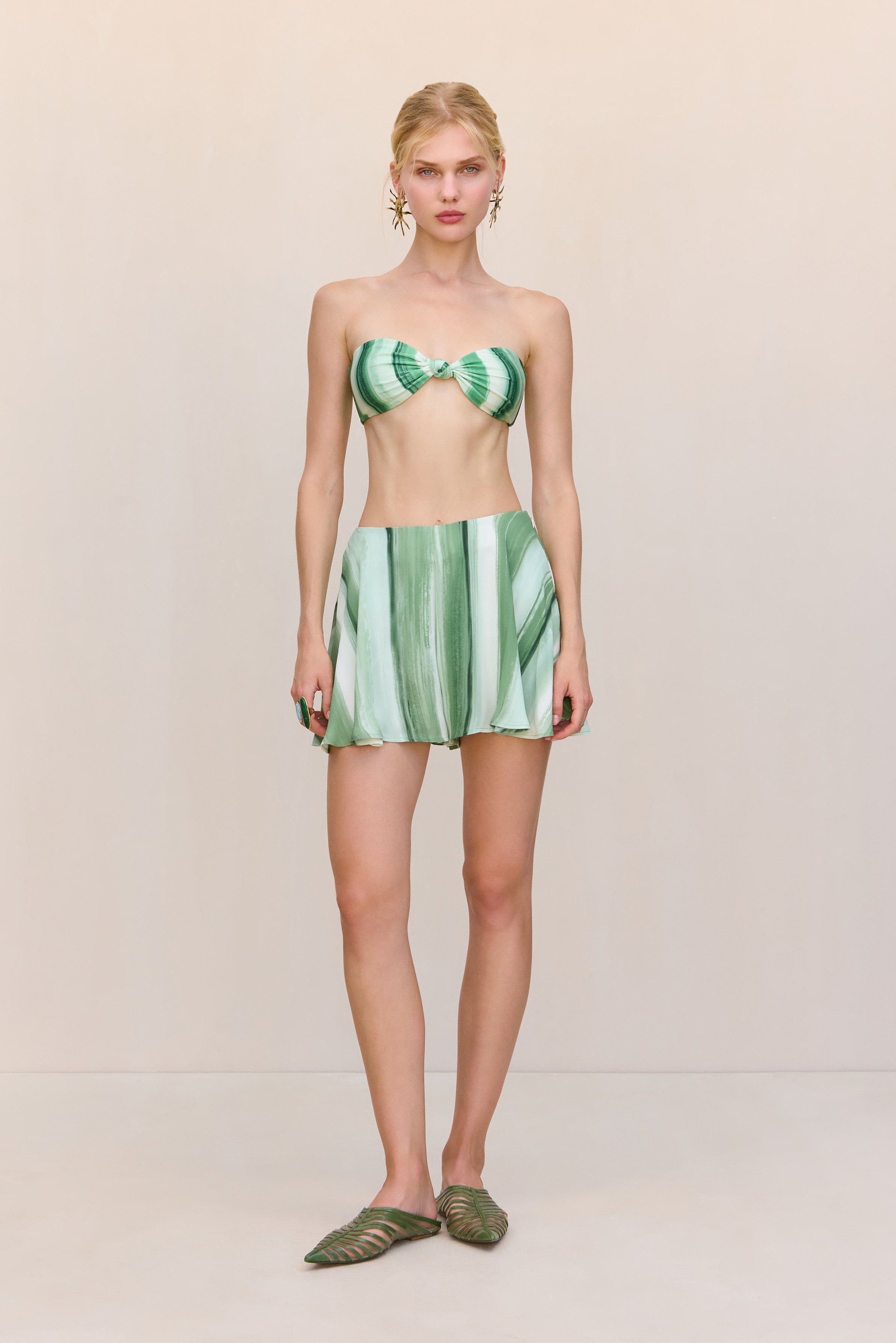 ATARA SHORT - CALLA LILY PAINTED STRIPE