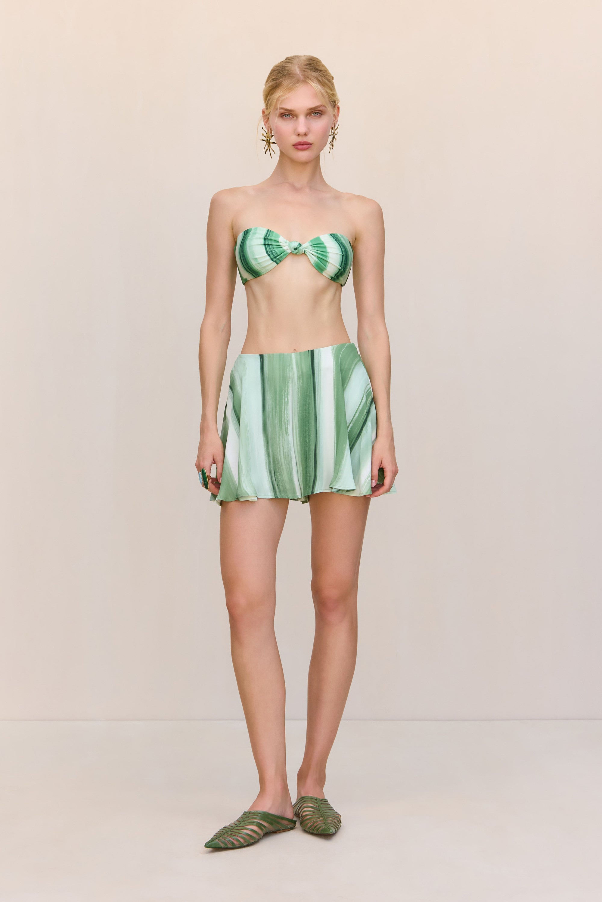 ATARA SHORT - CALLA LILY PAINTED STRIPE