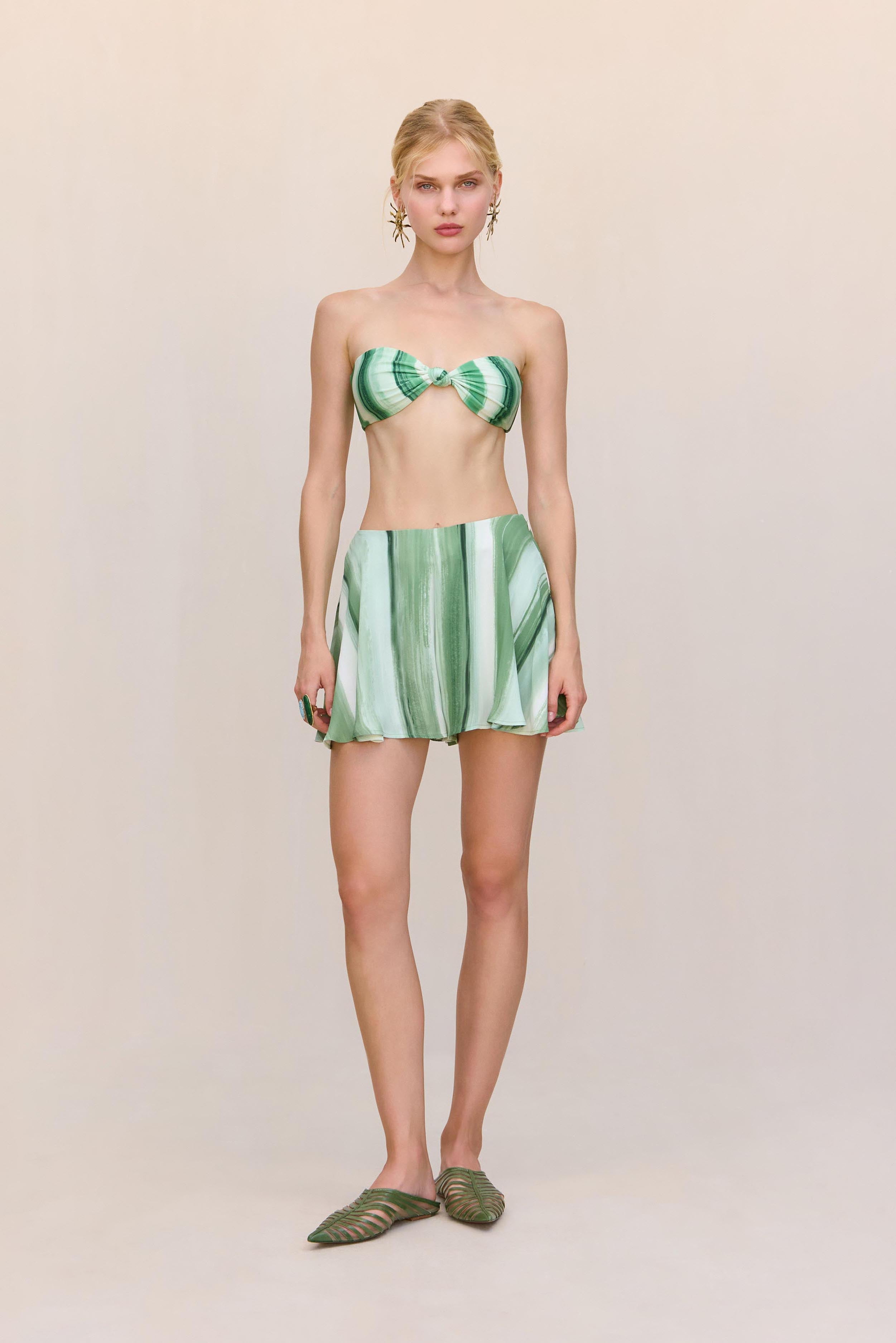 ATARA SHORT - CALLA LILY PAINTED STRIPE