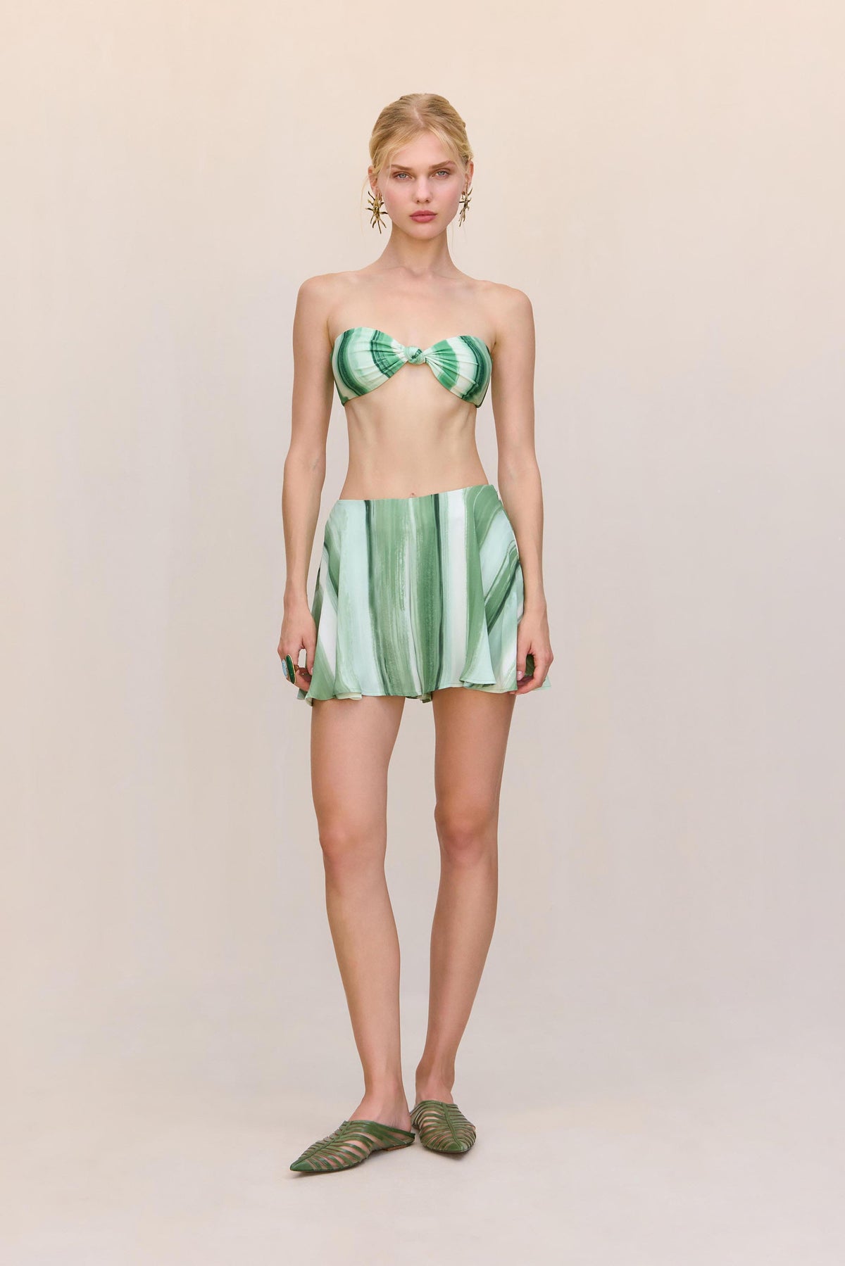 ATARA SHORT - CALLA LILY PAINTED STRIPE