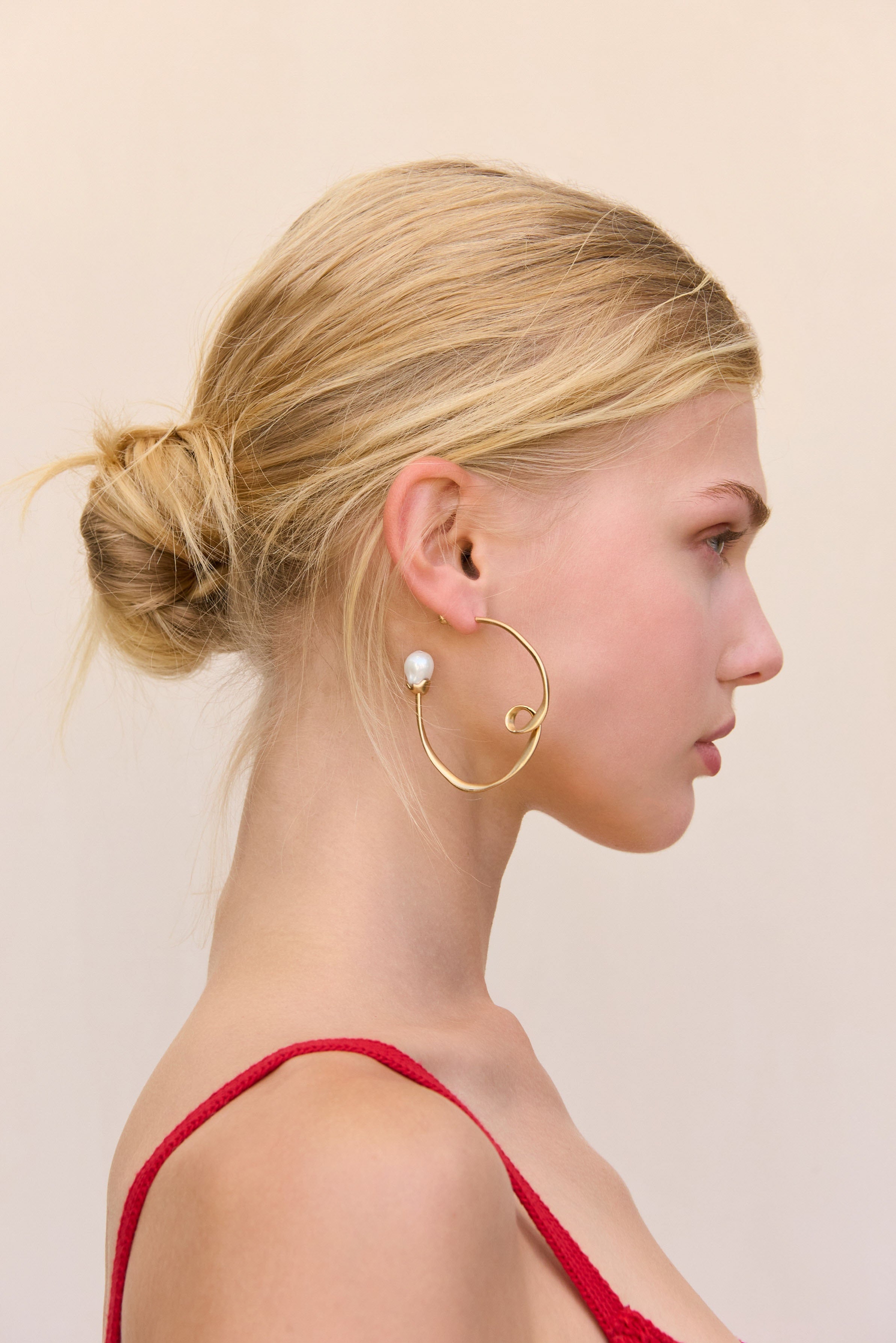 RENA EARRING - BRUSHED BRASS