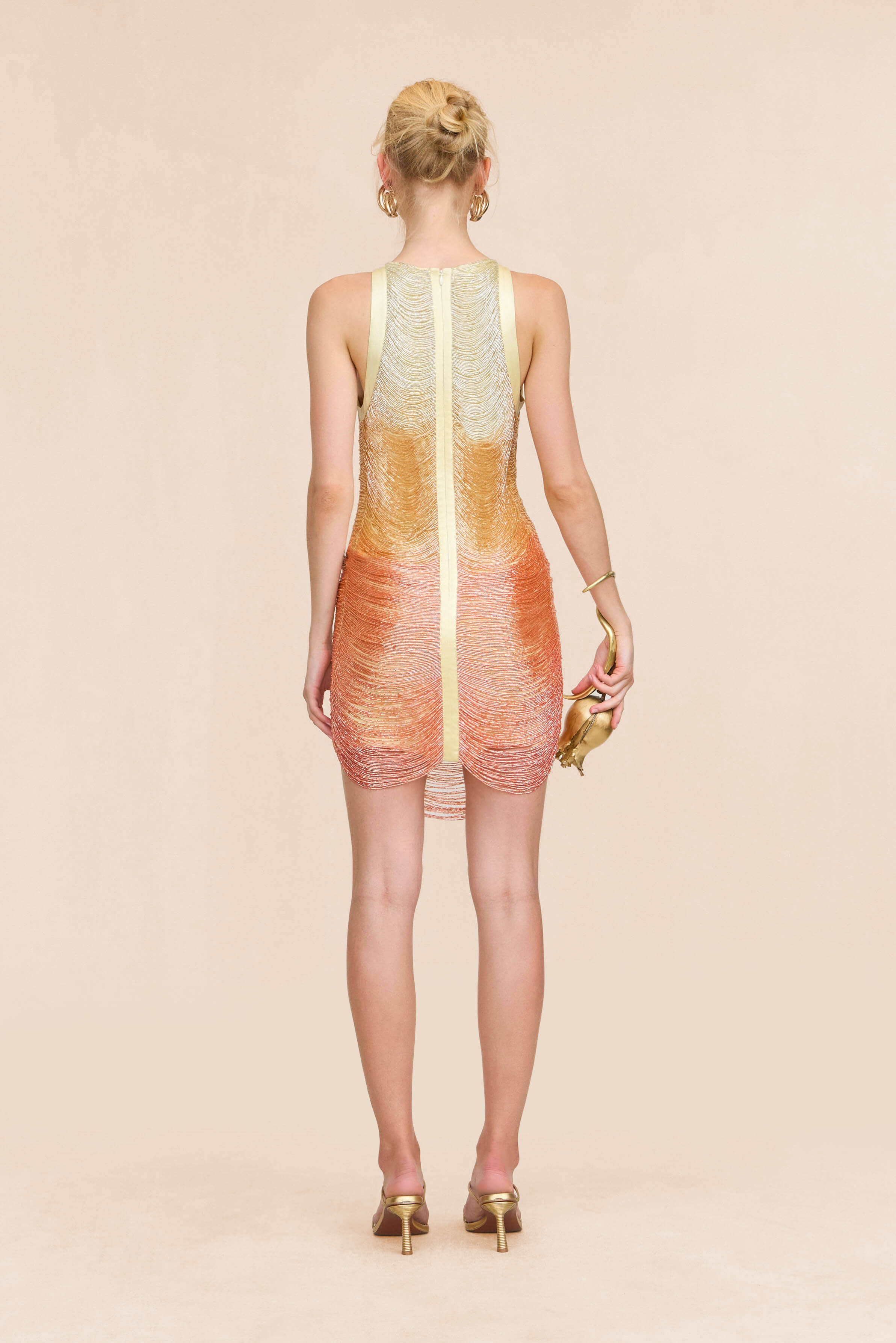 cult gaia orange dress Cult Gaia Delilah Knit Dress in Papaya