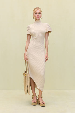CHRYSTA KNIT DRESS - BEACH