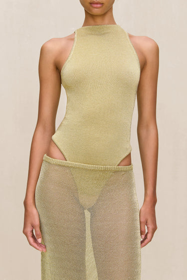 CASSIUS KNIT BODYSUIT - GOLD | CASSIUS KNIT BODYSUIT - GOLD