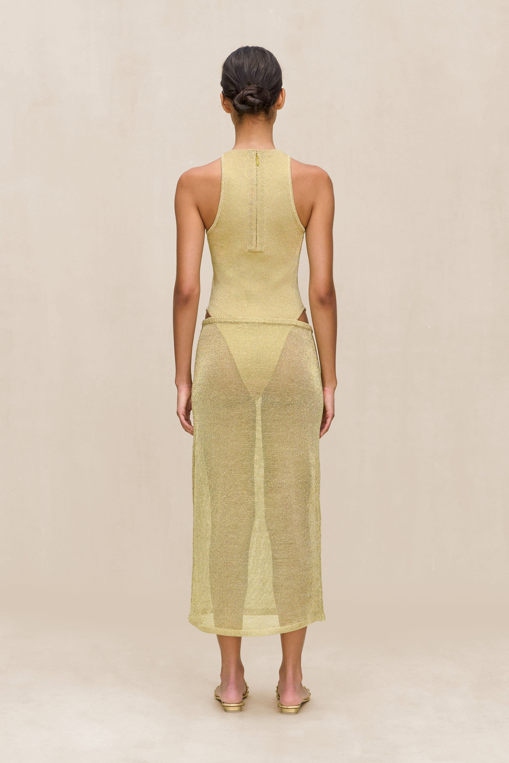 CASSIUS KNIT BODYSUIT - GOLD