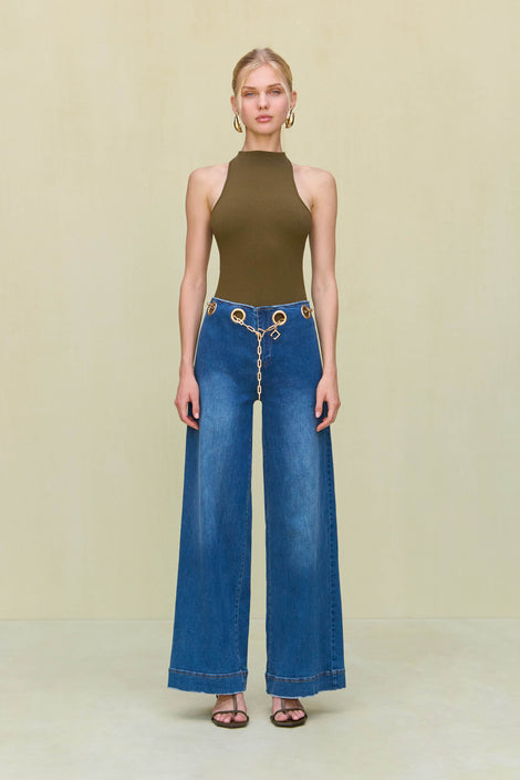 CULT GAIA CAMILLE BRALETTE IN SHINY BRASS