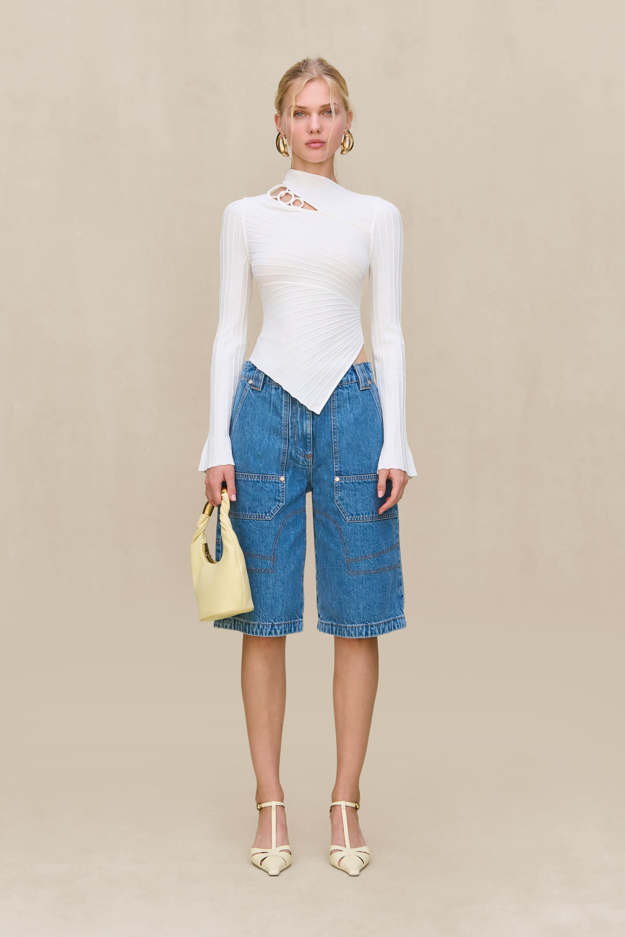 TAYLA KNIT TOP - OFF WHITE