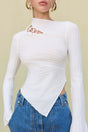 TAYLA KNIT TOP - OFF WHITE
