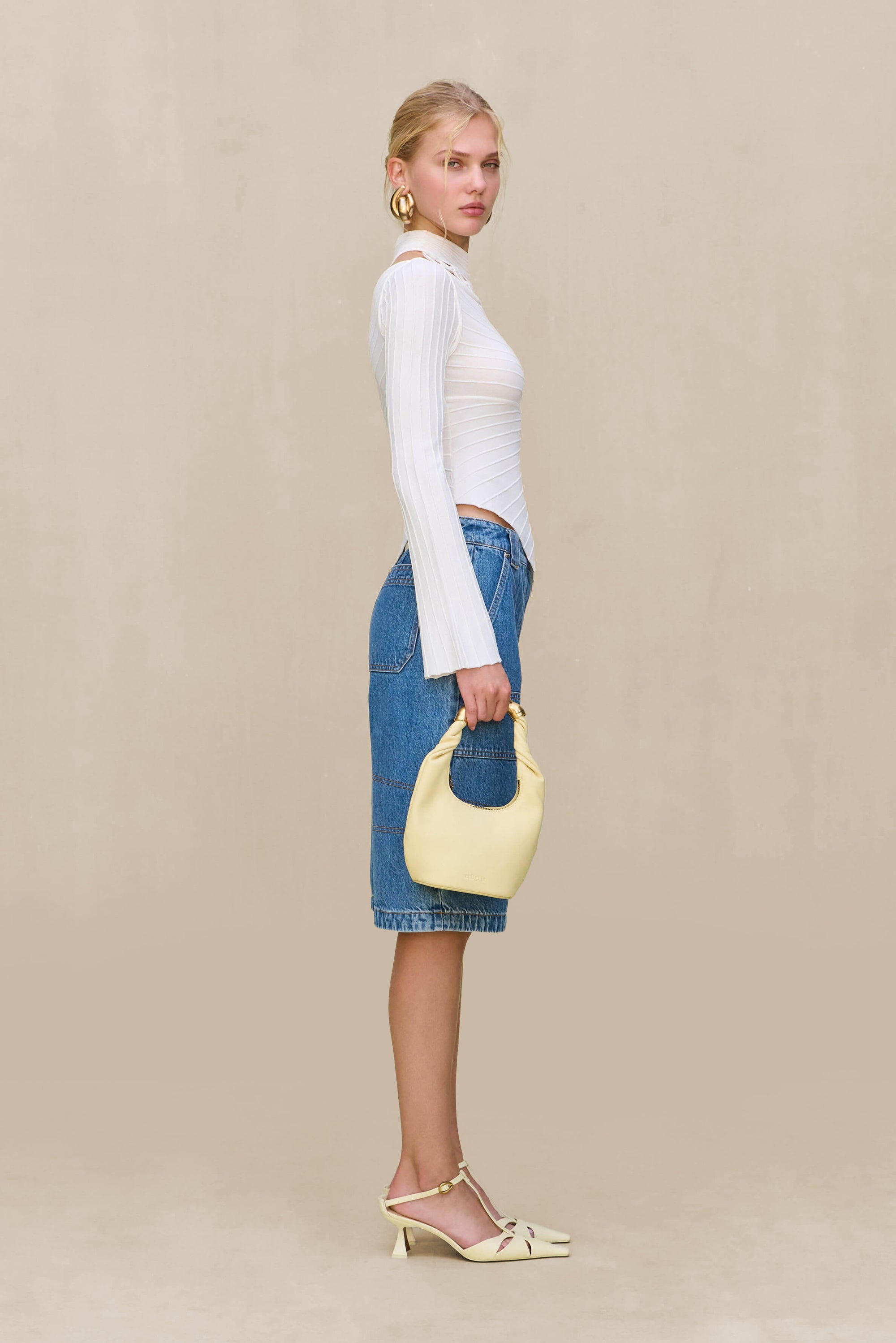TAYLA KNIT TOP - OFF WHITE