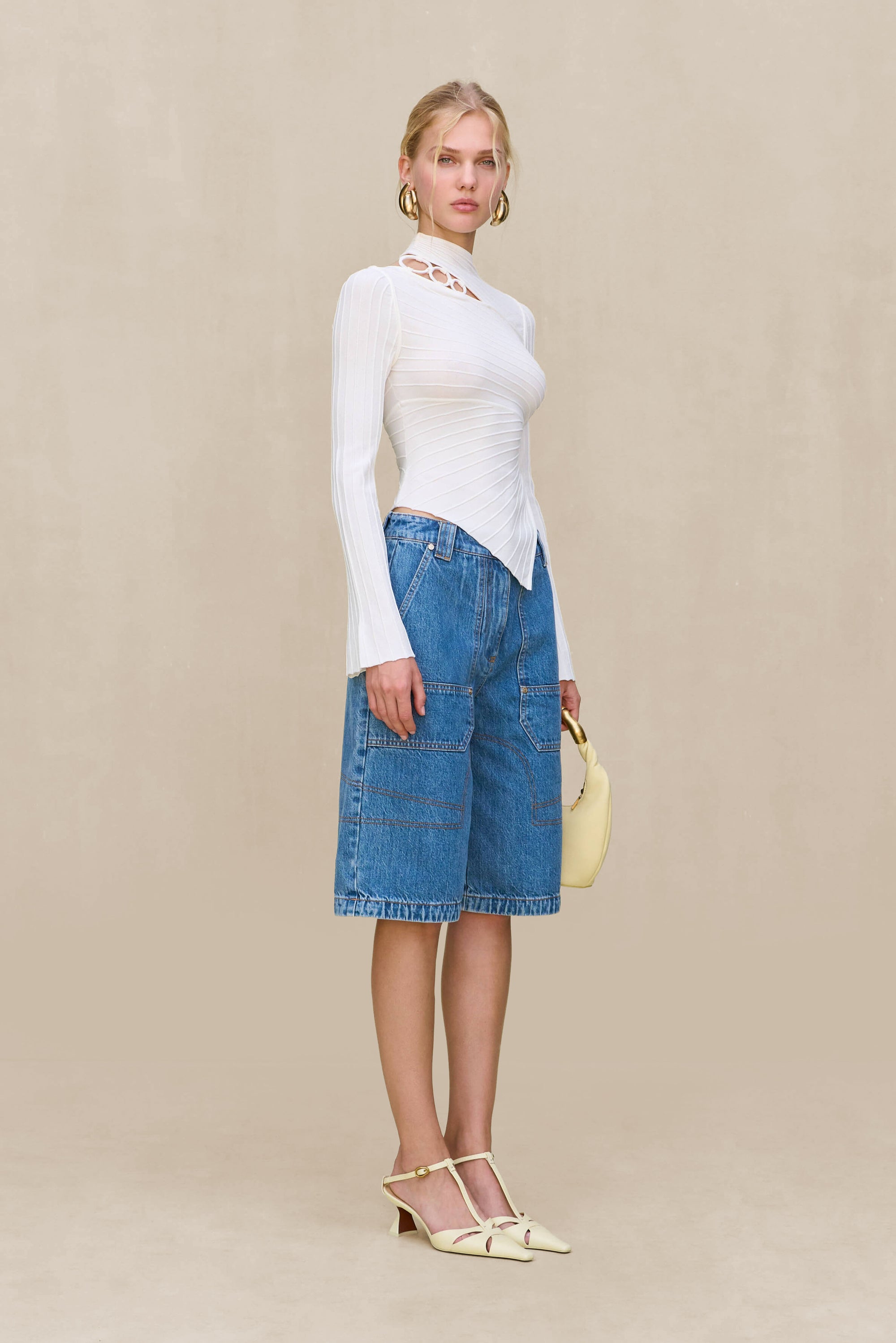 TAYLA KNIT TOP - OFF WHITE