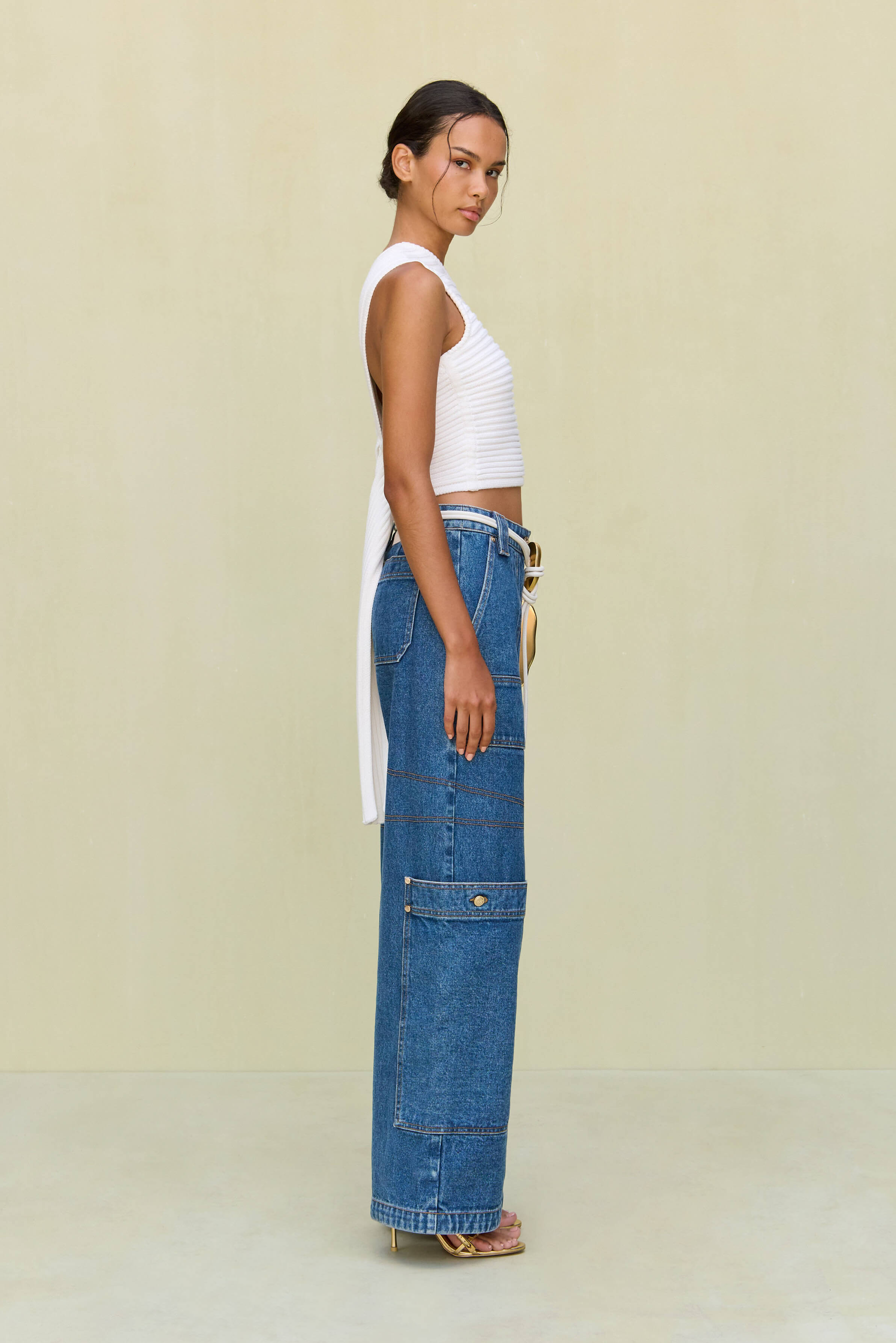 FELICIA KNIT TOP - OFF WHITE