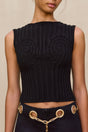 ANZU KNIT TOP - BLACK
