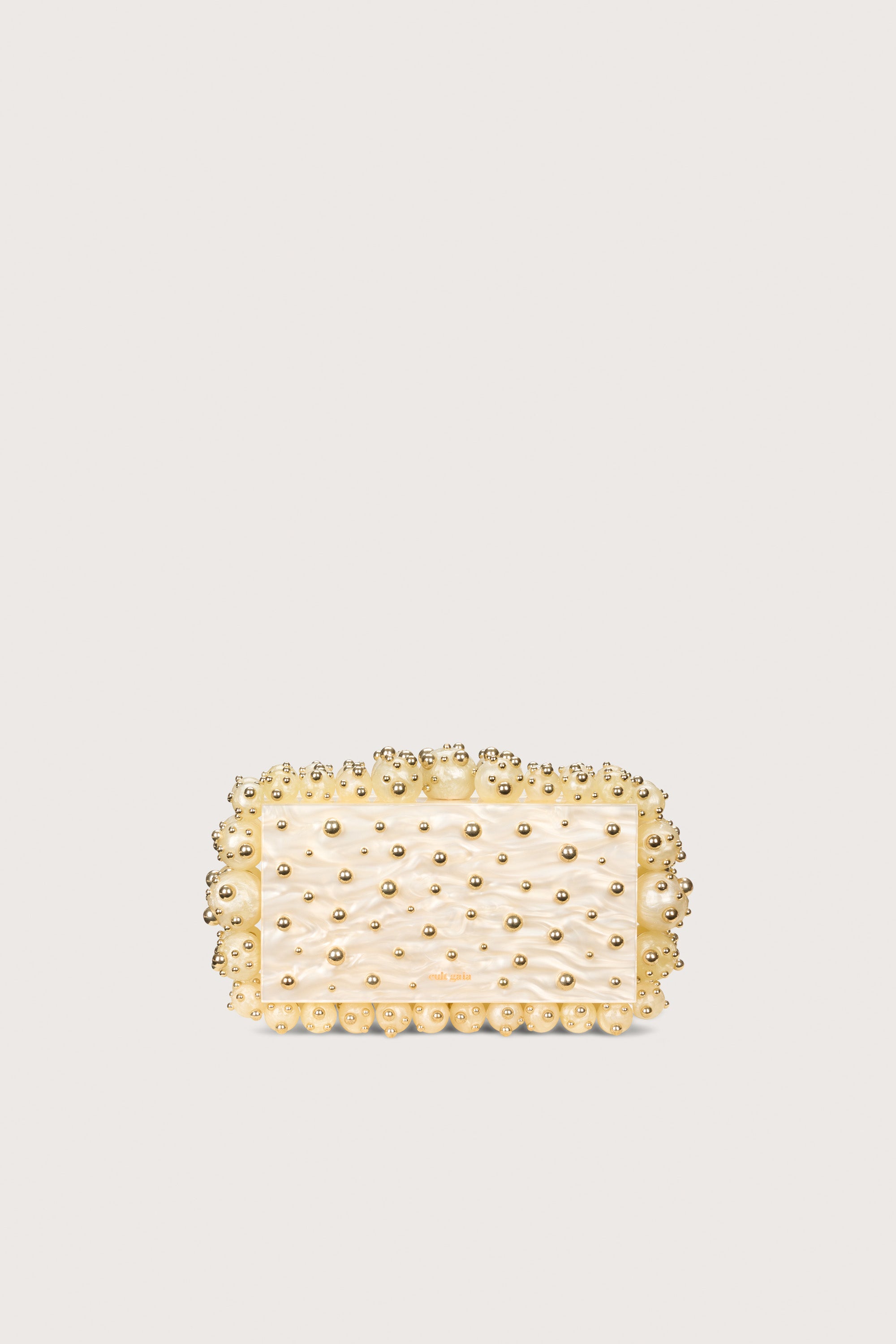 EOS CLUTCH - STUDDED IVORY