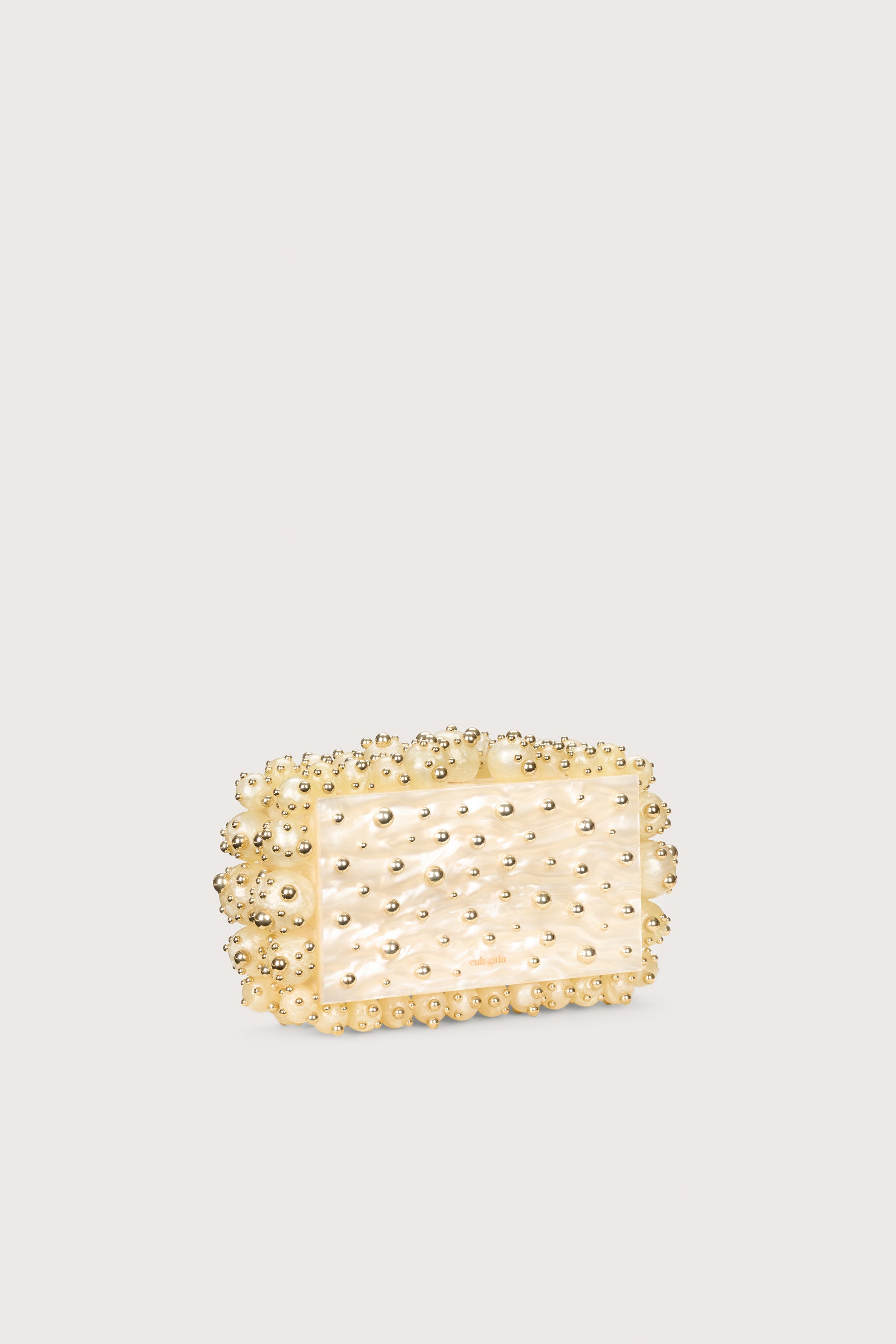 EOS CLUTCH - STUDDED IVORY