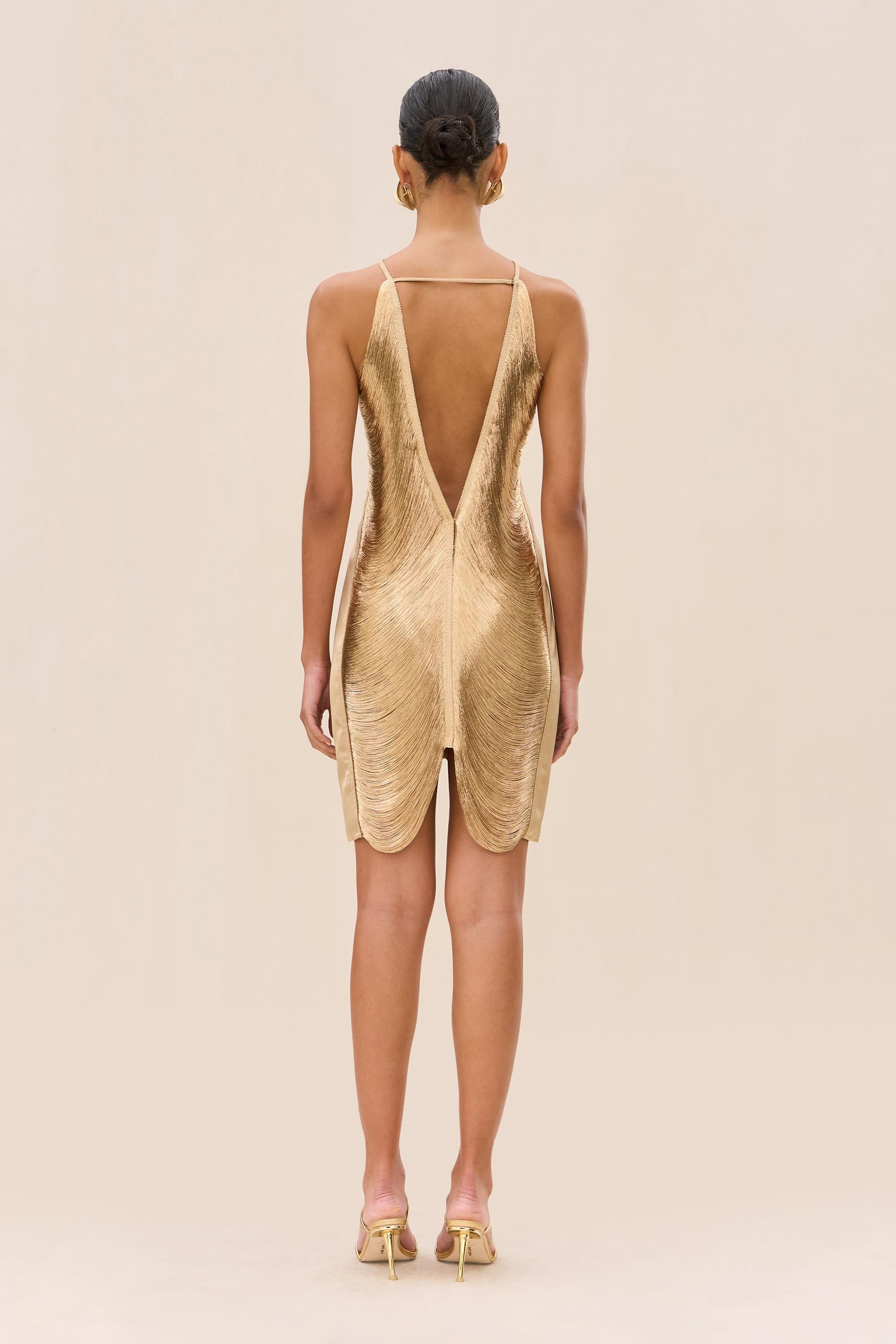 MARA DRESS - LIGHT GOLD CULT GAIA MARA DRESS - LIGHT GOLD CULT GAIA