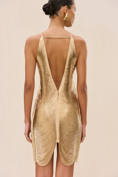 MARA DRESS - LIGHT GOLD CULT GAIA MARA DRESS - LIGHT GOLD CULT GAIA