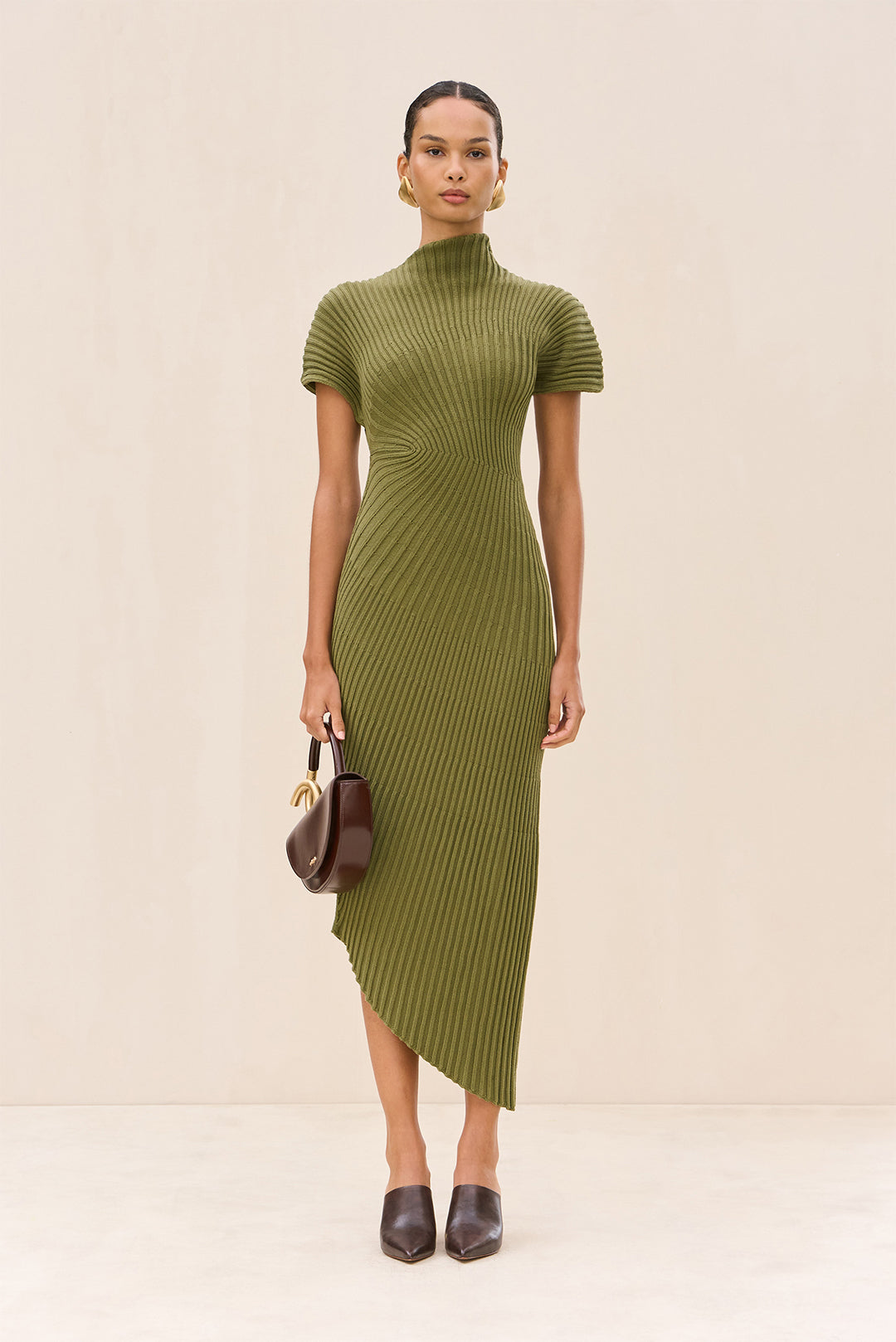 CHRYSTA KNIT DRESS - CEDAR