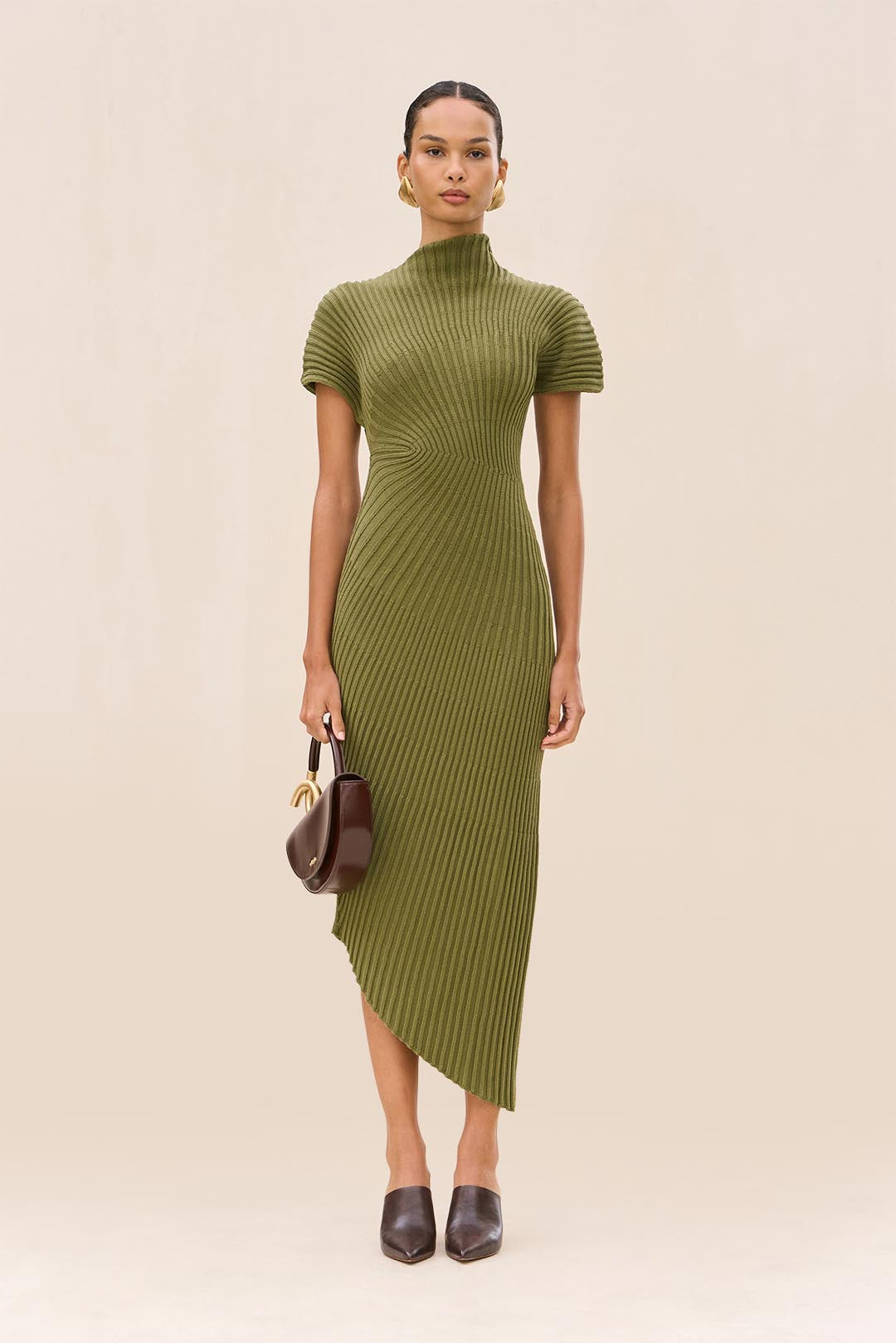 CHRYSTA KNIT DRESS - CEDAR
