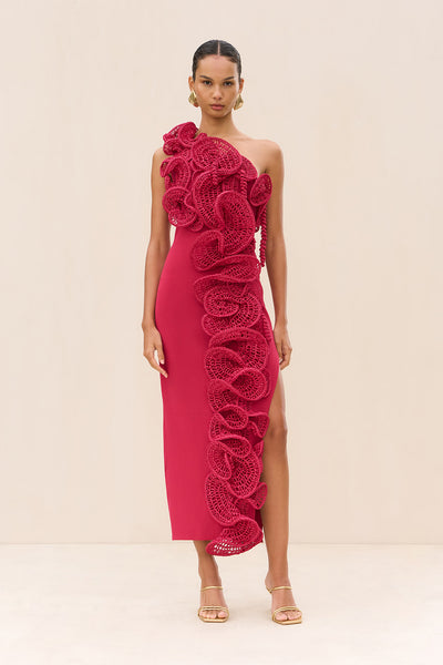 aries - aries mirage  Cable　Knit　Gown Aria Cable-Knit Dress | GUESS Factory