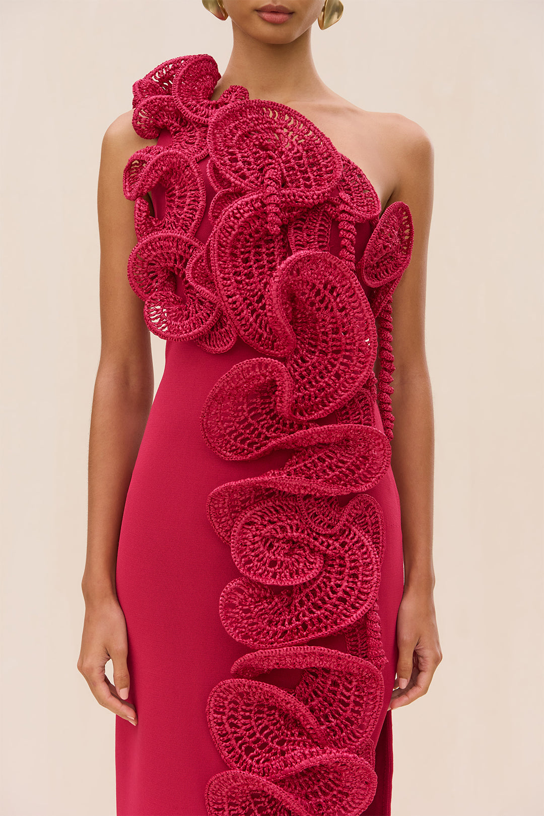 ARRI KNIT GOWN - MAGENTA