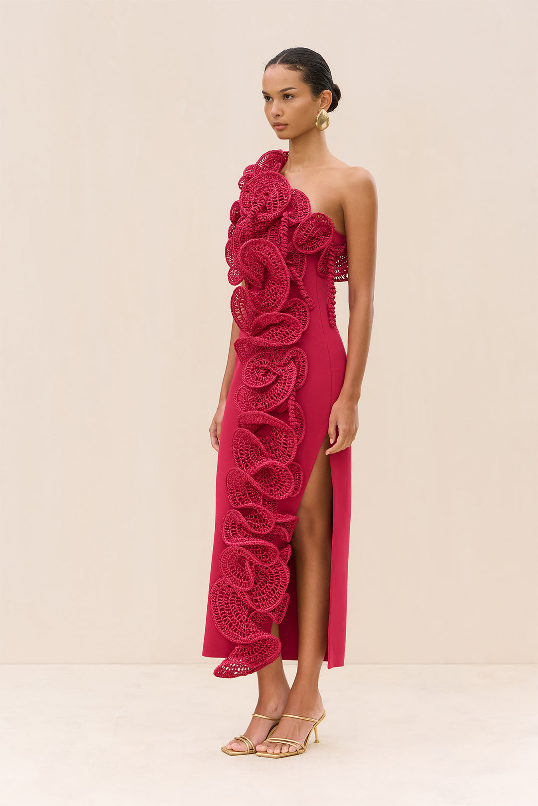 ARRI KNIT GOWN - MAGENTA