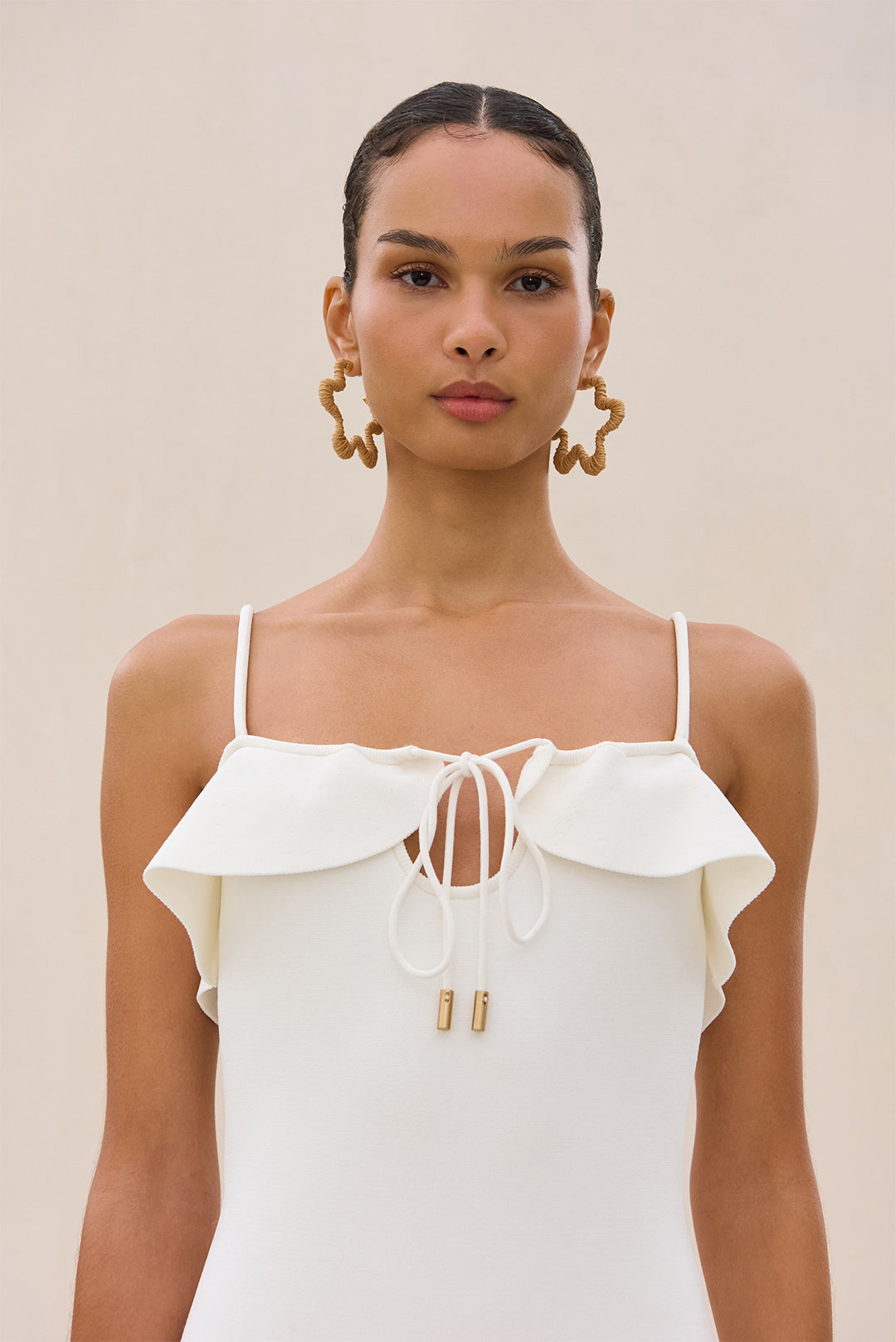 CIERA KNIT DRESS - OFF WHITE