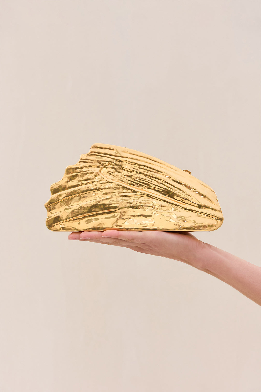 DELVINA CLUTCH - ANTIQUE BRASS