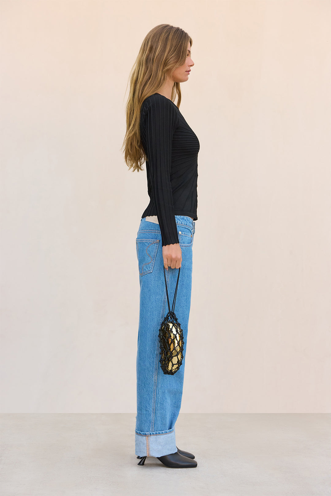 AINE KNIT CARDIGAN - BLACK