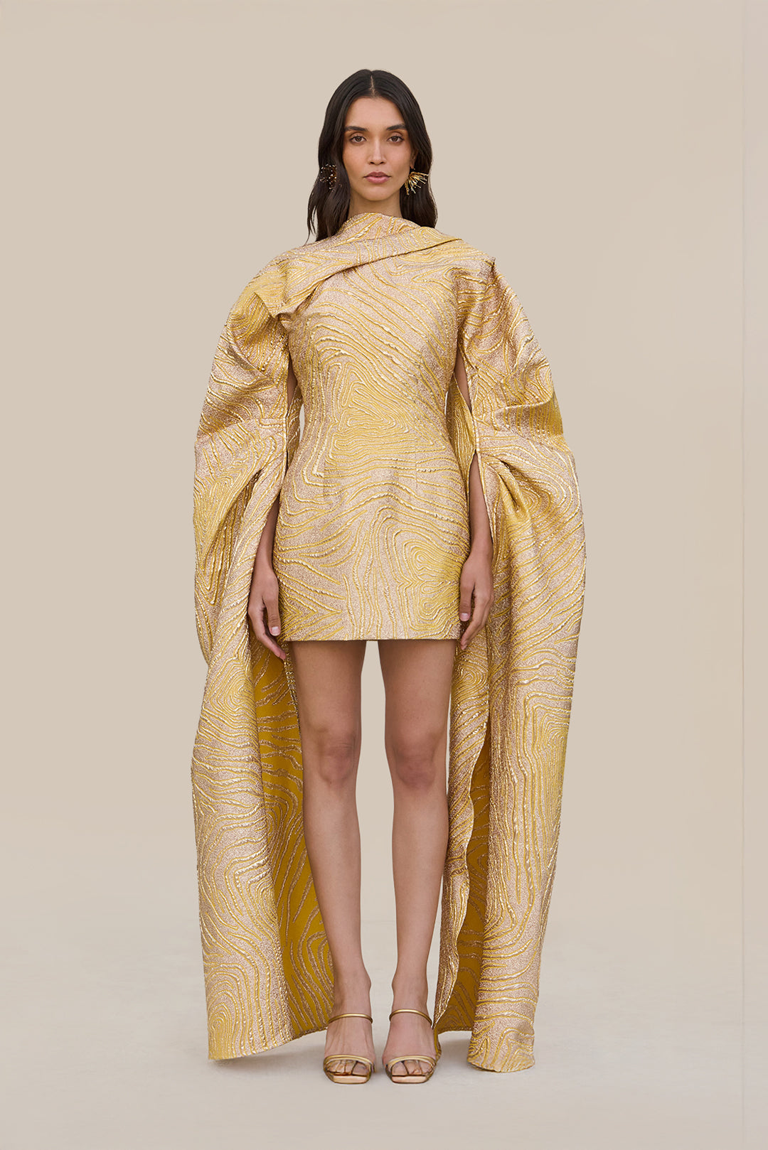 BRANDY DRESS - GOLD MULTI CULT GAIA BRANDY DRESS - GOLD MULTI CULT GAIA