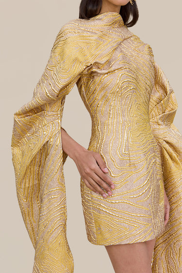 BRANDY DRESS - GOLD MULTI | BRANDY DRESS - GOLD MULTI | Secondary image