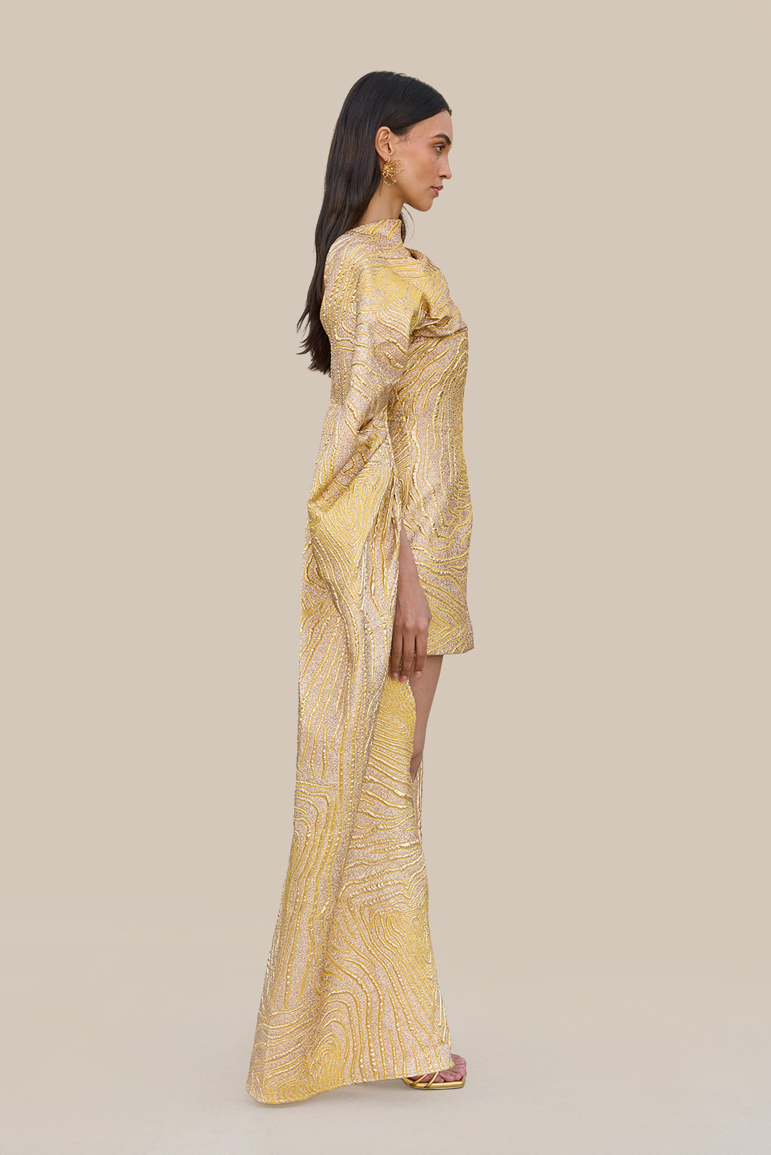 BRANDY DRESS - GOLD MULTI CULT GAIA BRANDY DRESS - GOLD MULTI CULT GAIA