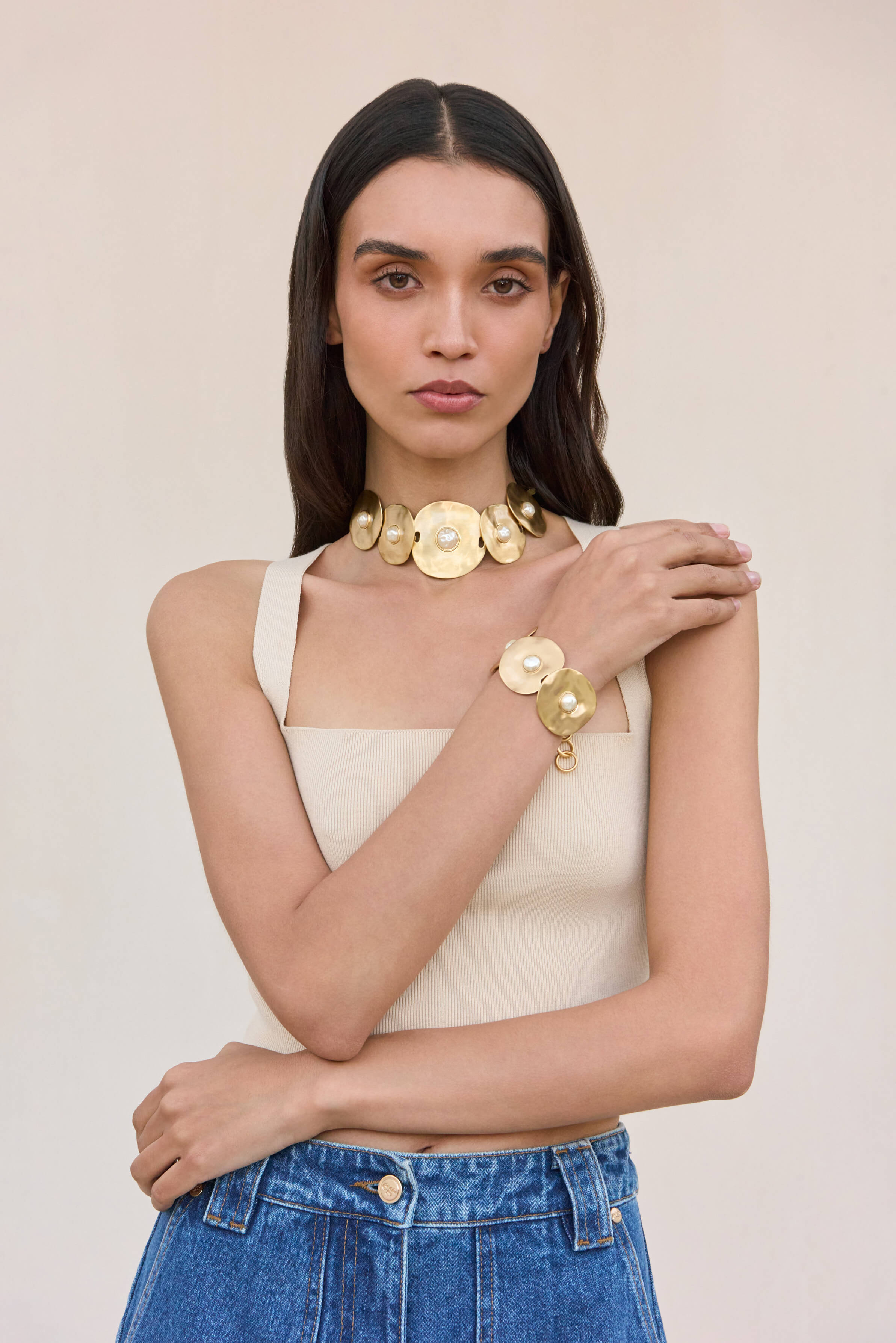 NOELY CHOKER - PEARL MULTI