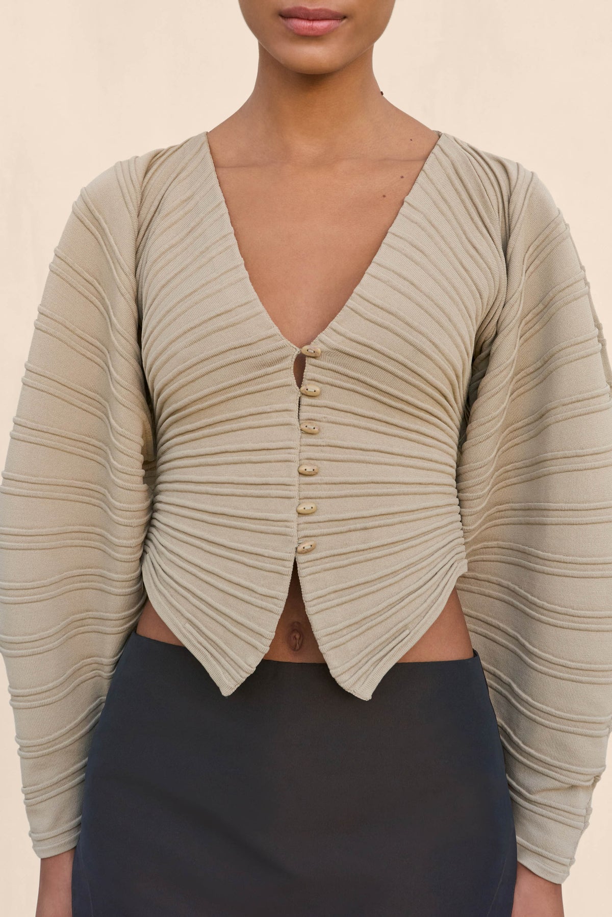 BLAIR KNIT CARDIGAN - NUTMEG