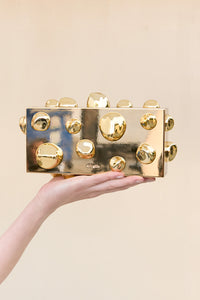 ORBS CLUTCH - SHINY GOLD