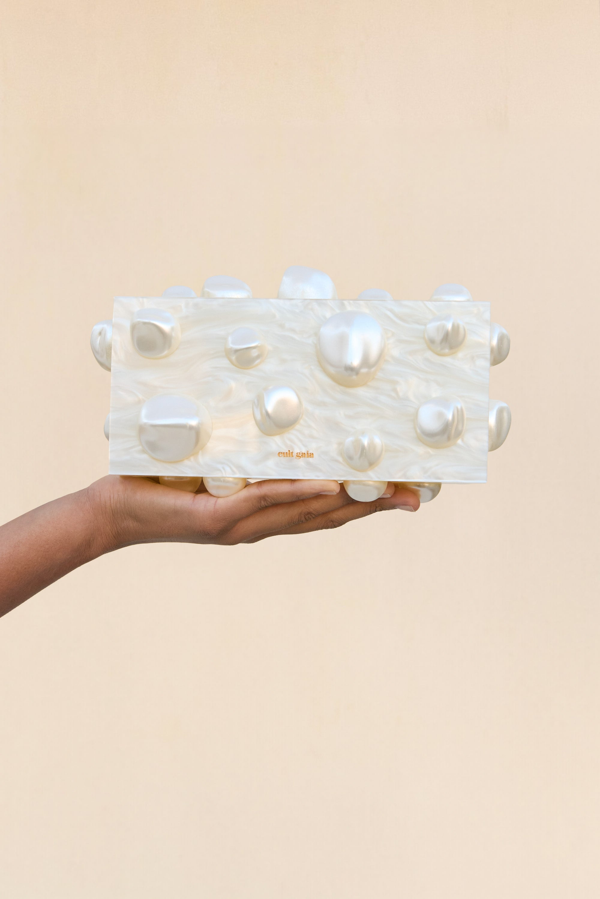 ORBS CLUTCH - IVORY