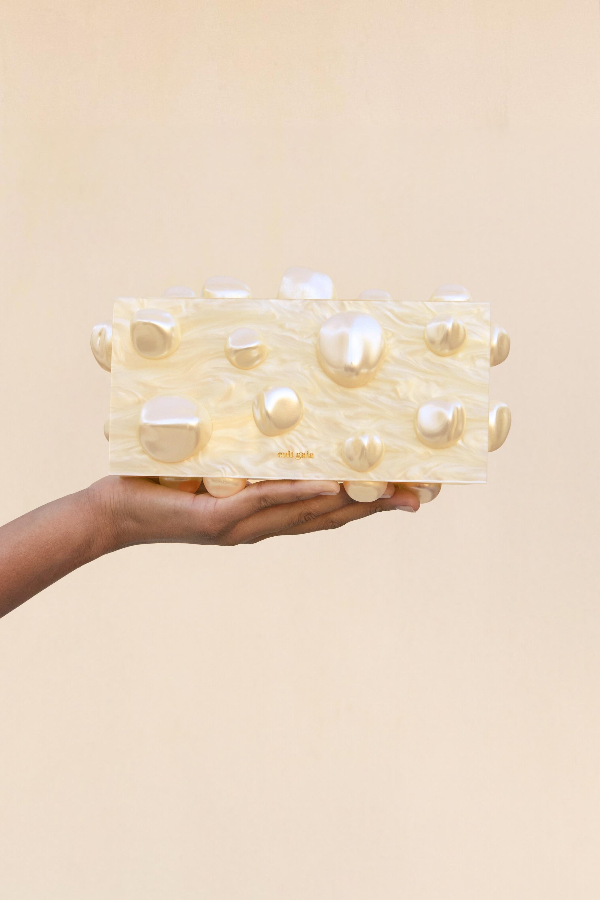ORBS CLUTCH - IVORY