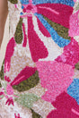 BEBE DRESS - FLORAL ROSETTE