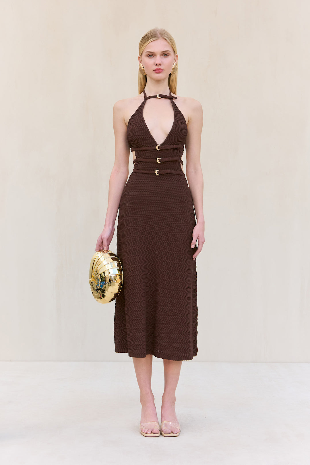 EVALEIGH KNIT DRESS - JAVA