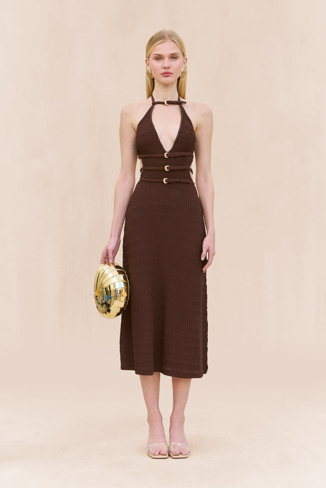 EVALEIGH KNIT DRESS - JAVA