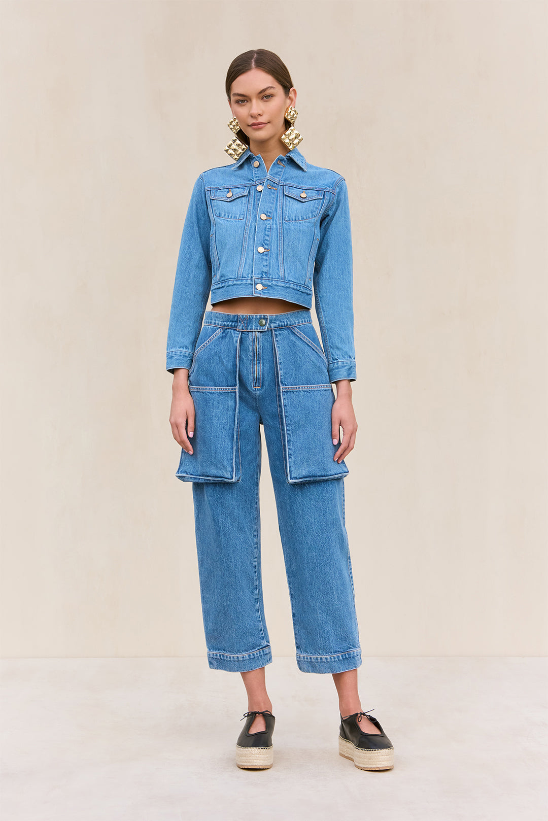 JAMILA JACKET - MEDIUM STONE WASH