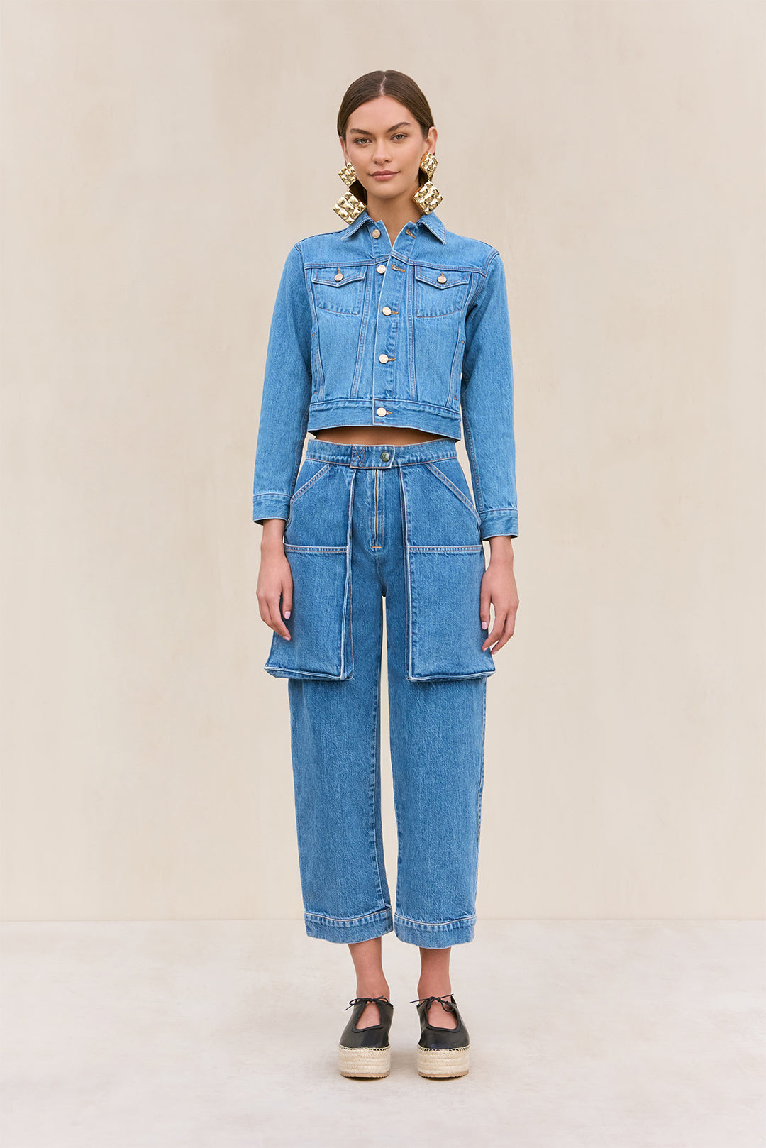 JAMILA JACKET - MEDIUM STONE WASH