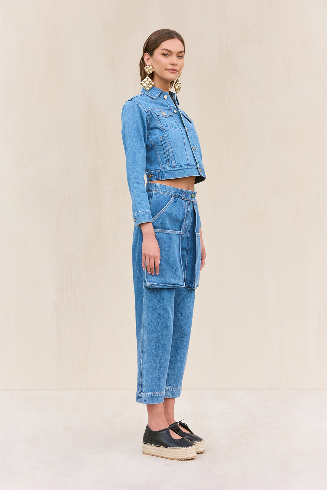 JAMILA JACKET - MEDIUM STONE WASH