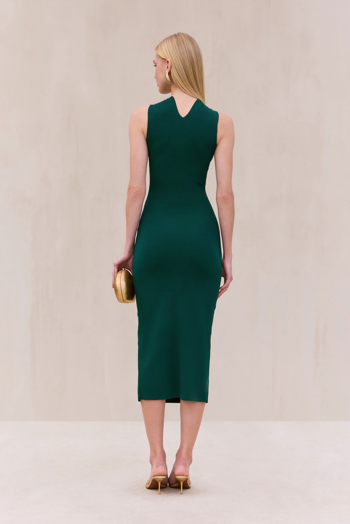 CRISTOS KNIT DRESS - FOREST GREEN