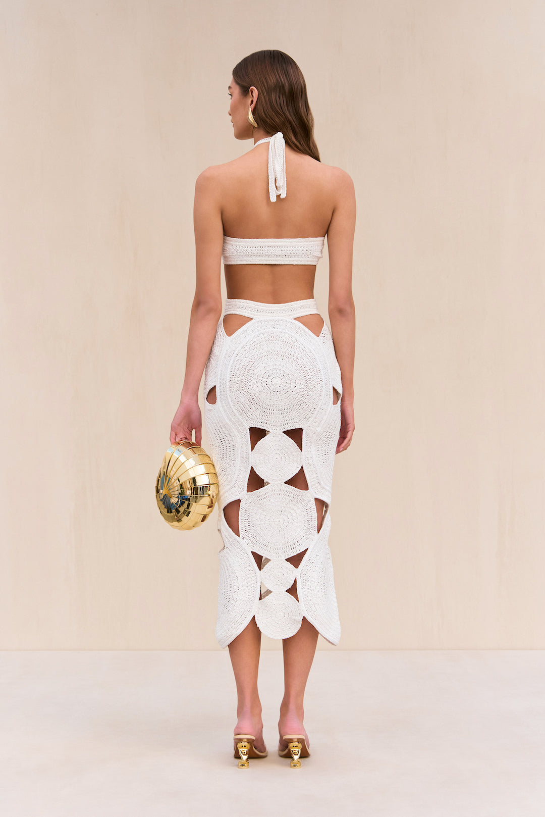 SHENAZ CROCHET DRESS - OFF WHITE