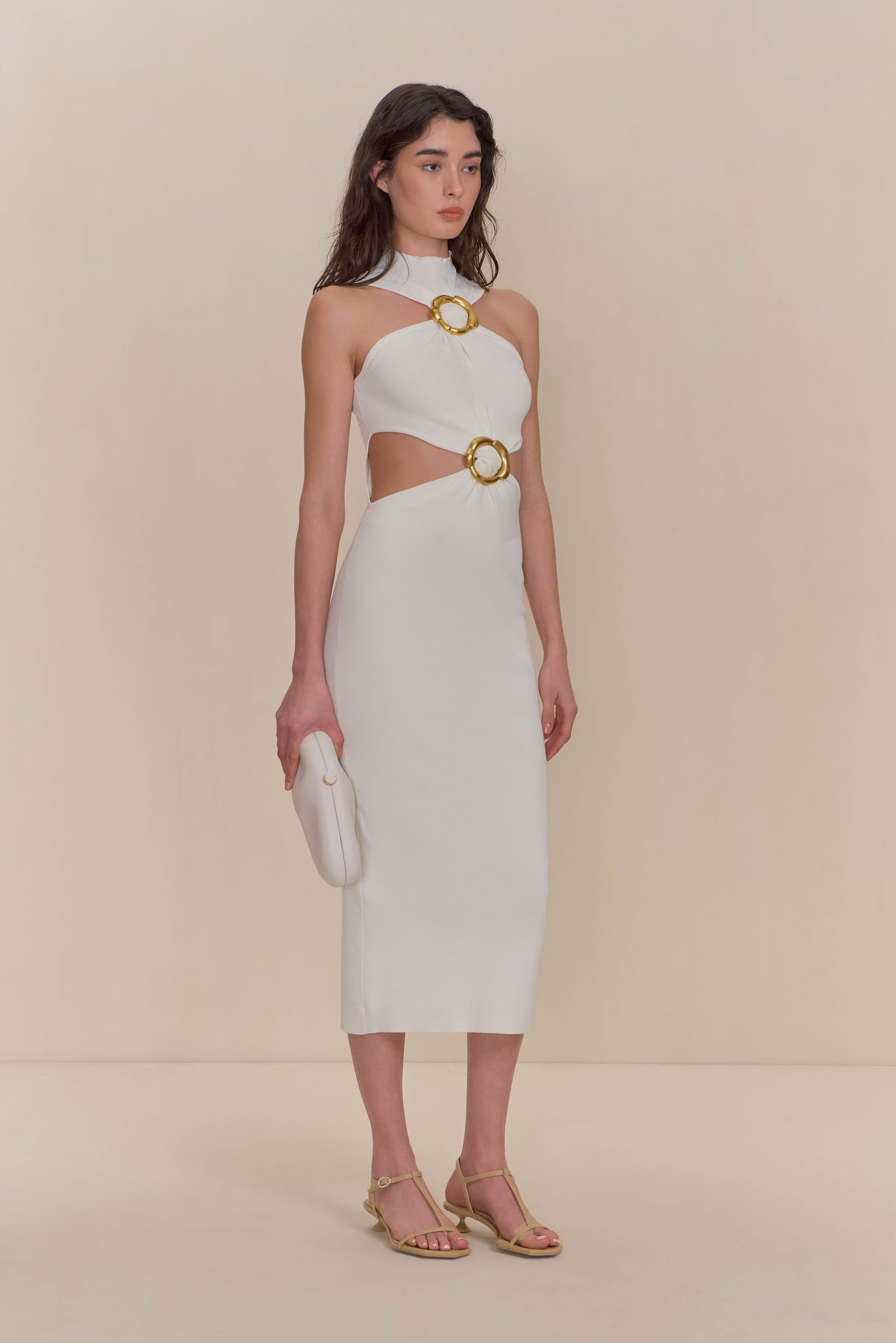 AMBAR KNIT DRESS - OFF WHITE