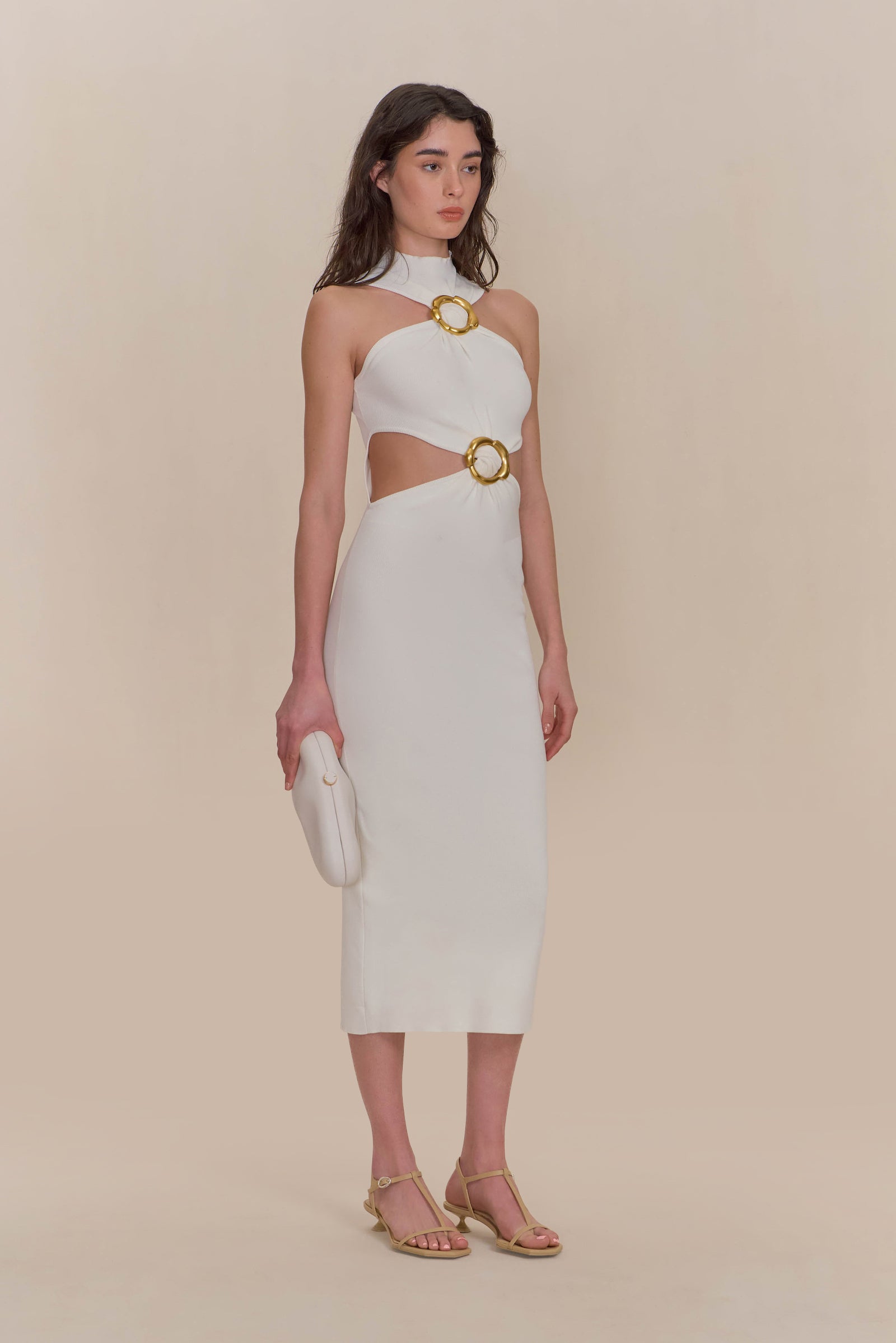 AMBAR KNIT DRESS - OFF WHITE