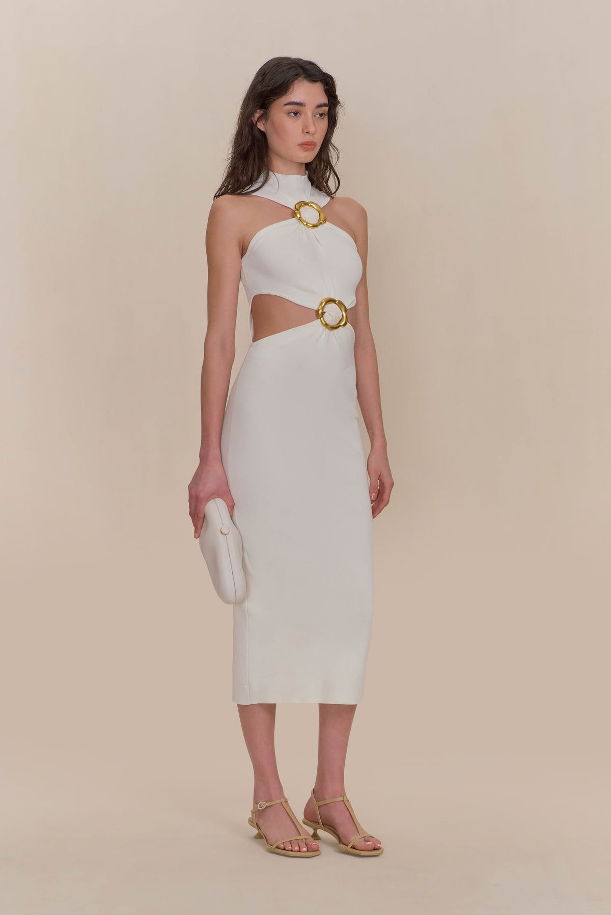 AMBAR KNIT DRESS - OFF WHITE